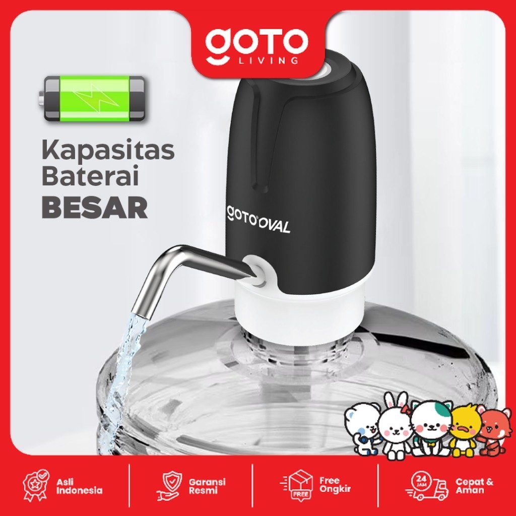 Goto Oval Gallon Pump Dispenser Air Minum USB foto 3