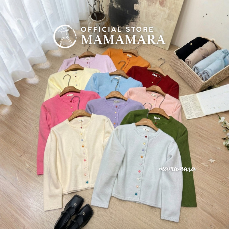 Jual MAMAMARA - 11 WARNA | Cardigan Rajut Wol Basic Crew Neck Knitwear ...