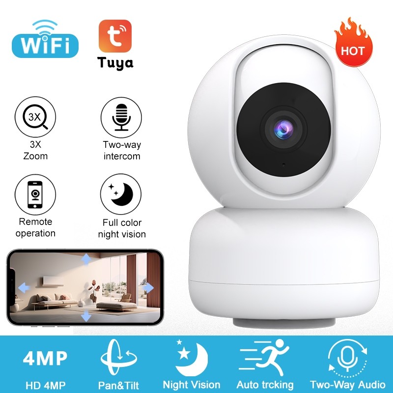 Jual IP Camera CCTV Mini 3X Zoom Indoor CCTV WiFi 4MP Smart Optik ...