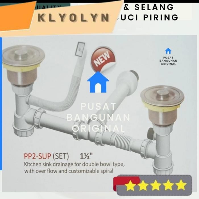 Jual AFUR SELANG PEMBUANGAN BAK CUCI PIRING STAINLESS KITCHEN SINK 2 ...