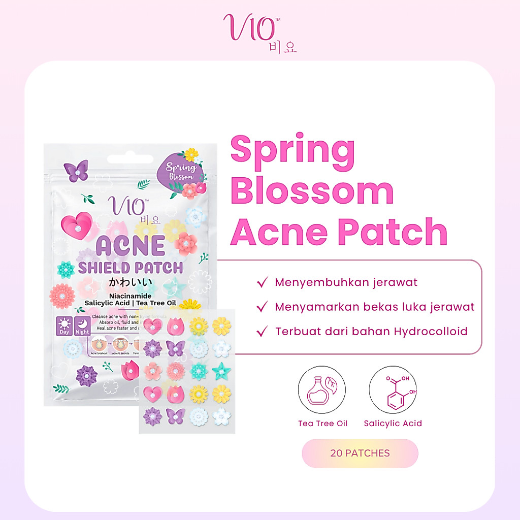Jual [50% OFF]Vio Acne Shield Patch Spring Blossom -20 Patches - patch ...