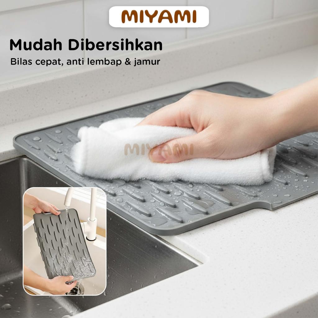 dimensi ukuran alas tiris piring silikon 32x24 cm
