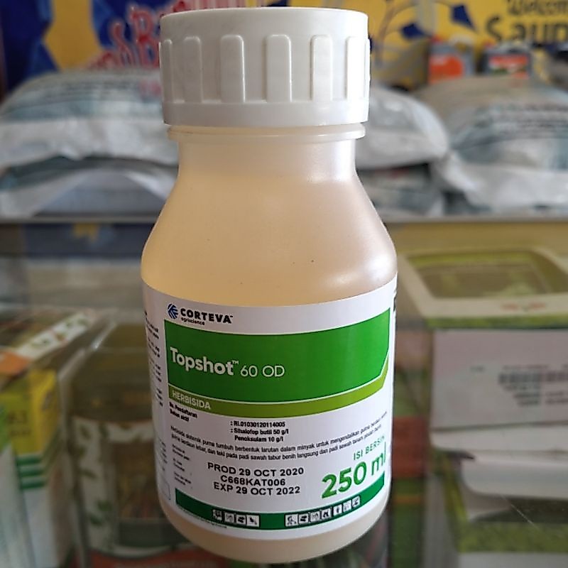 Jual Herbisida Top Shot 60 OD 250 ML || Bahan Aktif : Butil sihalofop 50  g/l / Penolsulam 10 g/l | Shopee Indonesia
