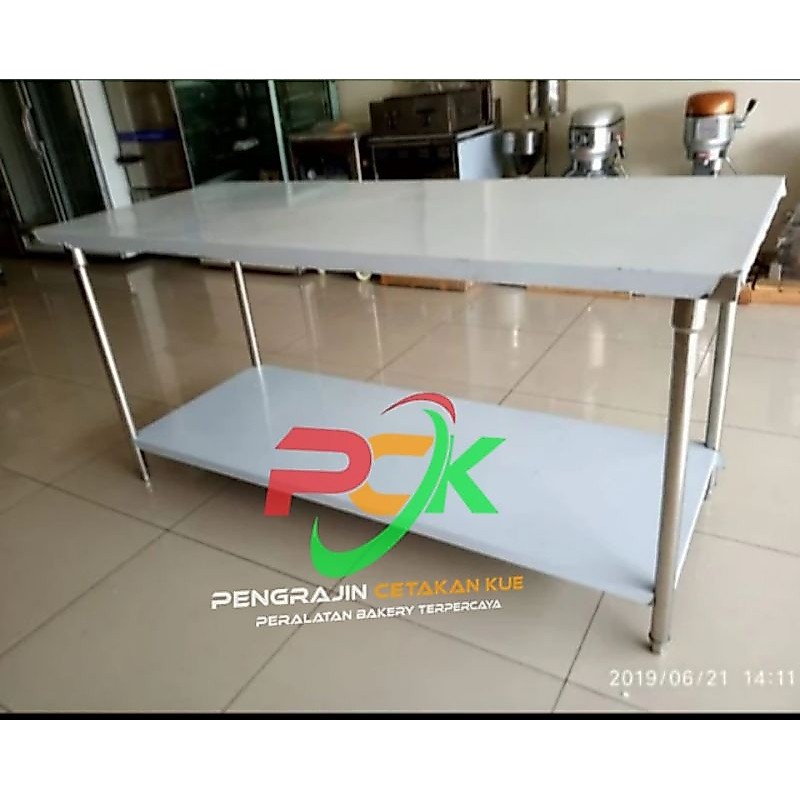 Jual meja stanlis knokdwon/bongkar pasang ukuran 160x70x80 | Shopee ...