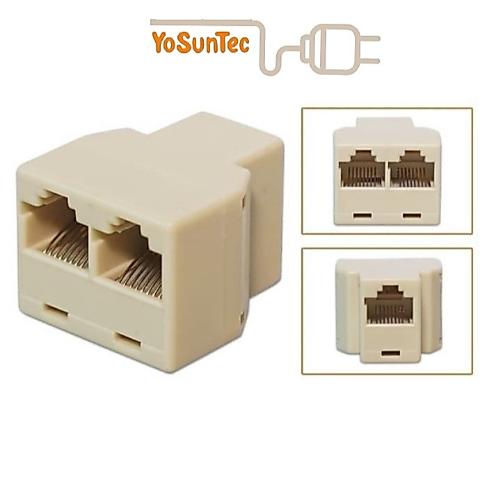 Jual Barrel RJ45 Double 1 2 Connector Barel Cabang RJ 45 Sambungan LAN ...