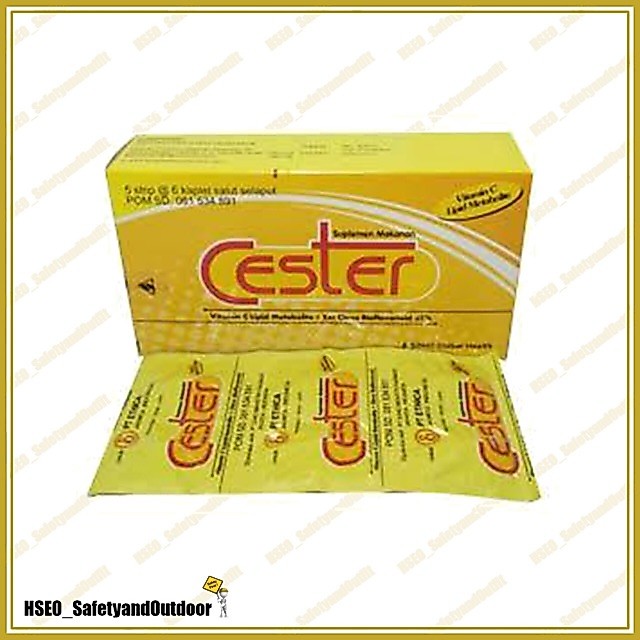 cester vitamin c lipid metabolite 5 Strip @6 Kaplet Suplemen Makanan soluble antioxidants Vitamin C Ester-C | Quality