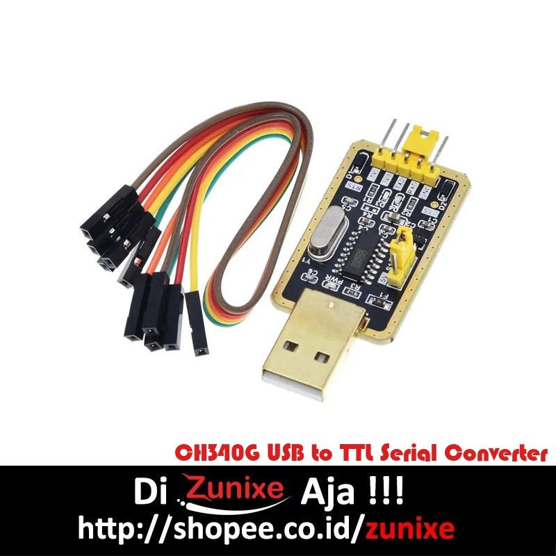 Jual USB TTL Serial CH340 5V 3.3V Gold Plate Converter Reset CTS Pin ...