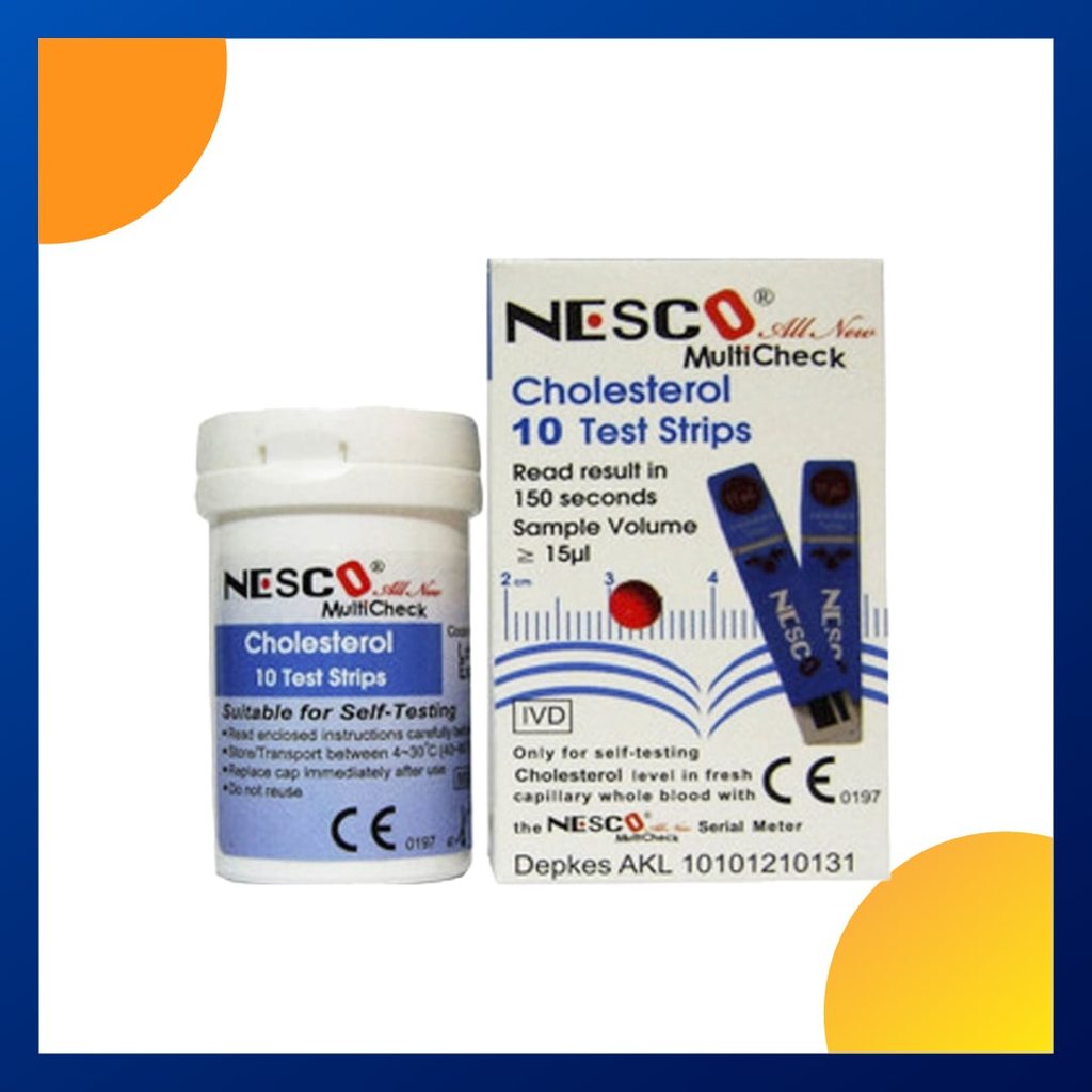 Jual Nesco Multicheck 1 Cholestrol Test Strips Box 10 Pcs | Shopee ...