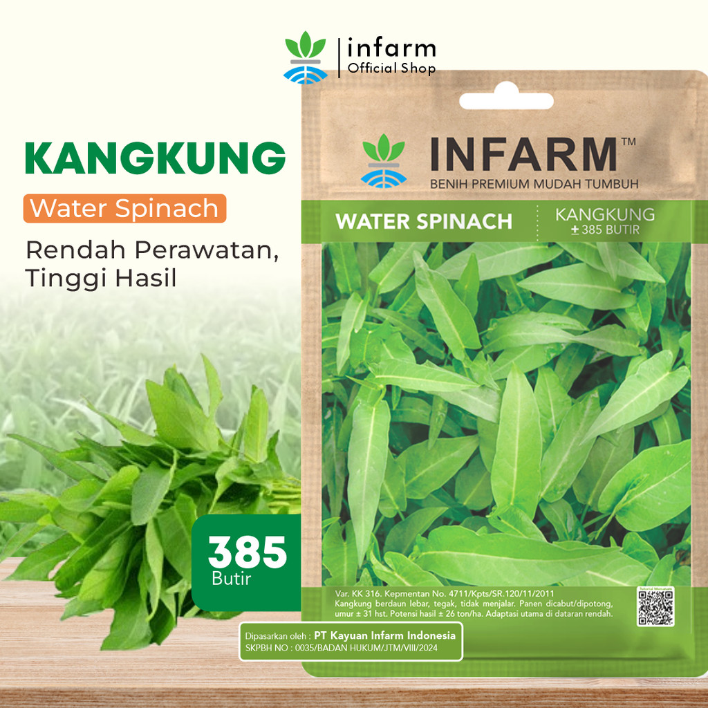 INFARM - Benih Sayur Kangkung Unggul Bibit F1 Sayur Kangkung Premium Bibit Sayuran Kangkung