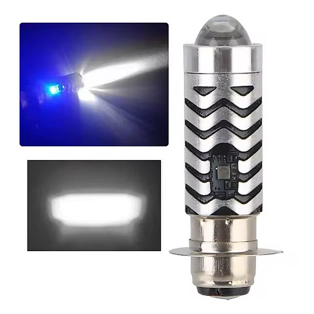 TERMURAH LAMPU LED DEPAN MOTOR H6 LS2 LASER HI LOW AC DC DOUBLE COLOR WHITE YELLOW