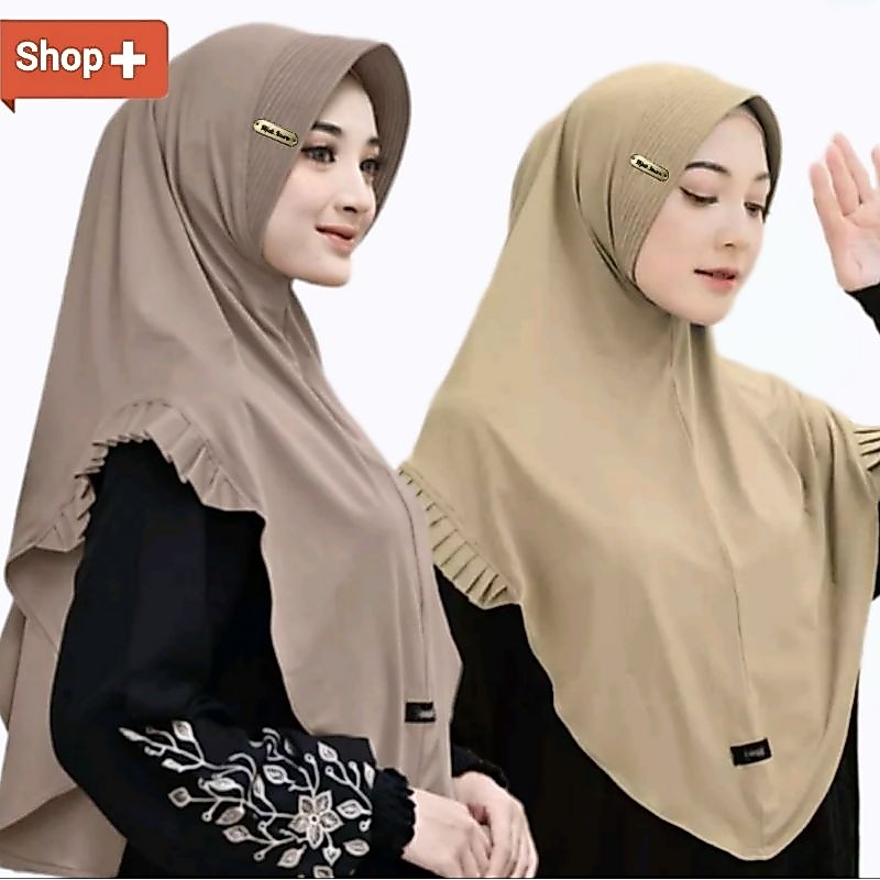DAILY HIJAB INSTAN KHIMAR SIZE L LABEL BESI HIJAB/BERGO ALMIRA PINGGUIN
