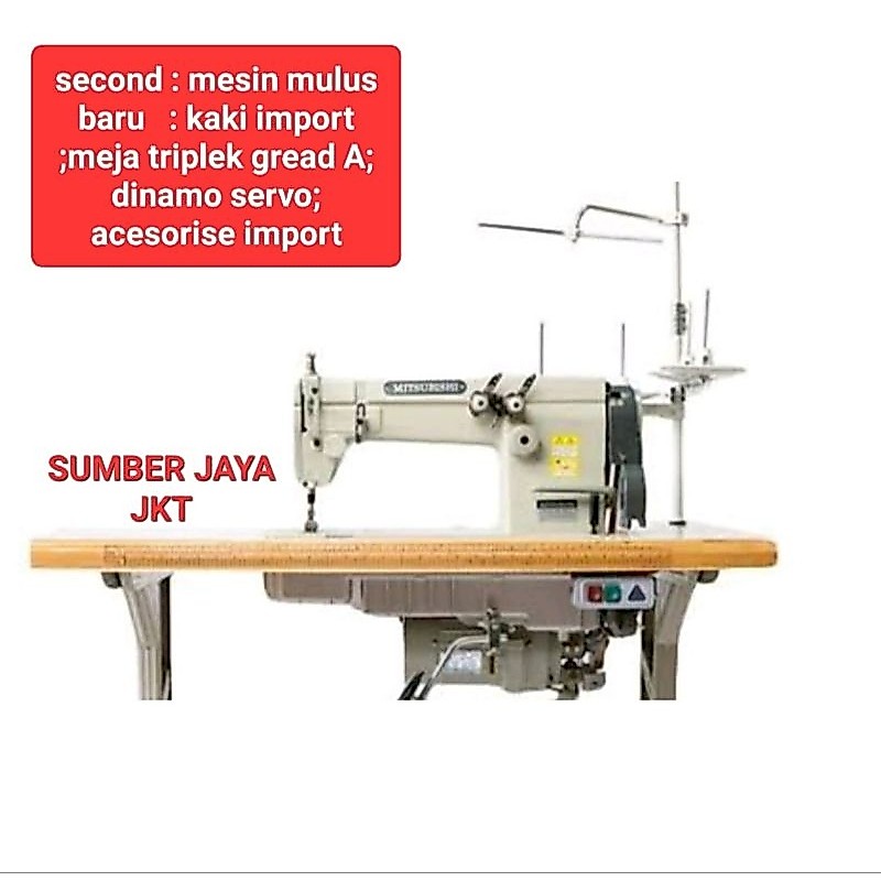 Jual mesin jahit jarum2 mh mitsubisi rantai second(kaki/meja triplek ...
