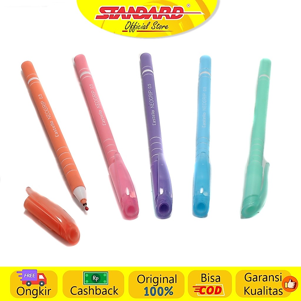 Standard - Pulpen AE7 Castello Neogrip 0.5 ( Alat Tulis / Pen / Ballpoint / Pena ) (6)