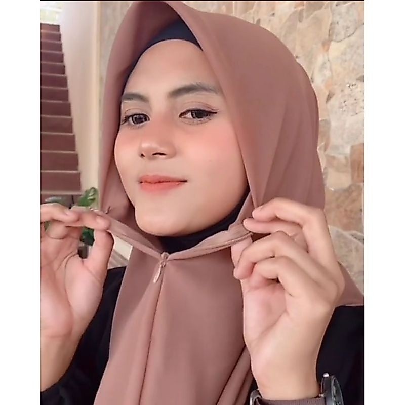 hijab  Zipper resleting Jepang segi 4 Bella squer instan//Khimar  resleting Jepang// Zipper segitiga instan