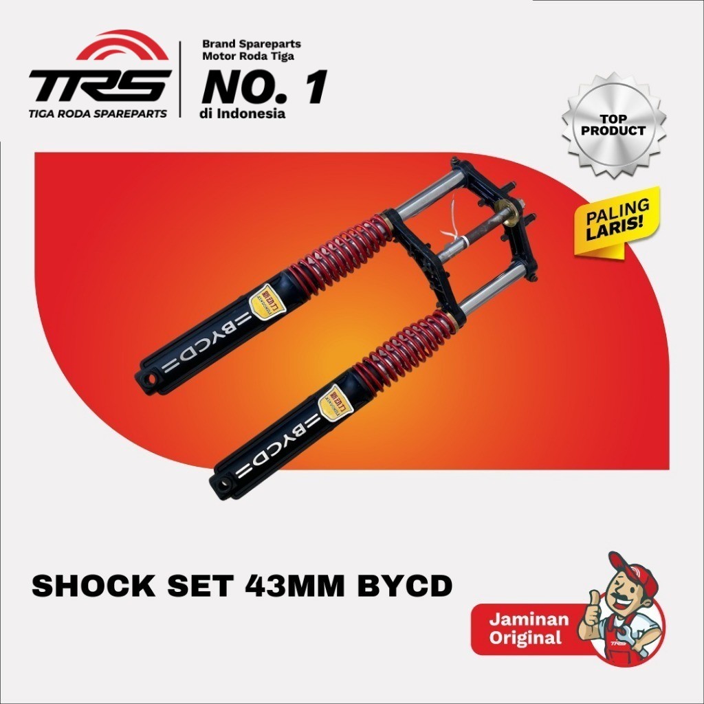 Jual TRS Shock Bycd BYCD Full Set Fullset 43mm Shockbreaker 43mm Viar ...