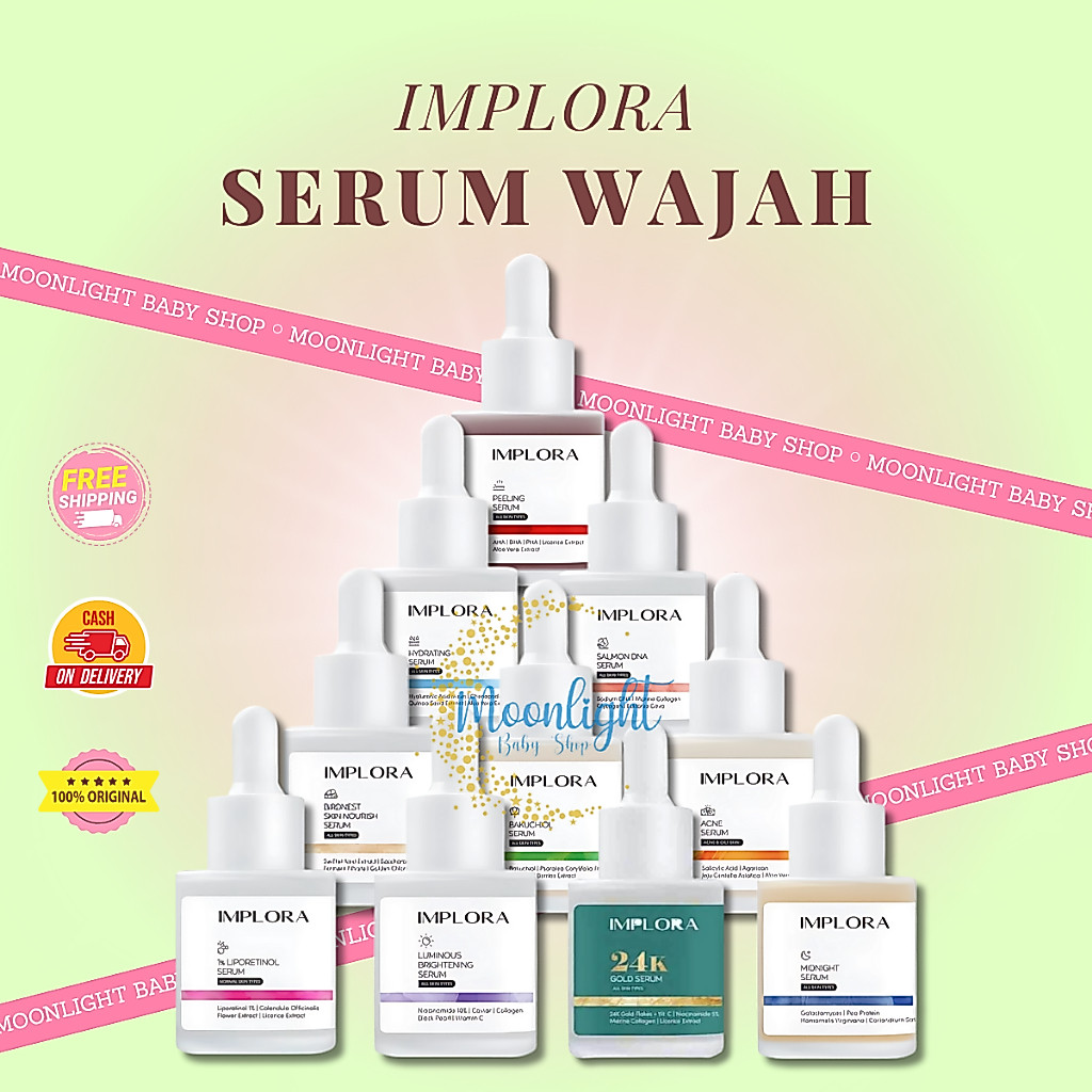 Implora Serum Wajah 20ml 24K Gold Hydrating Brightening