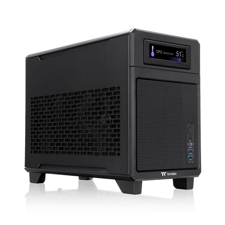 Casing THERMALTAKE MINI CASE TR100 Mini - PC Komputer Gaming Mini Tower M-ITX Case Black - No Fan - SPCC Material