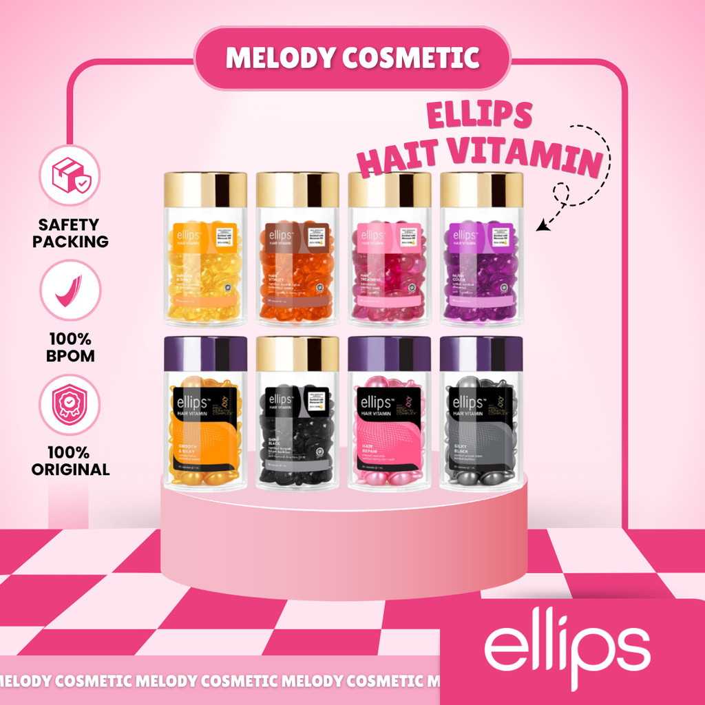 Jual ELLIPS Hair vitamin rambut (botol isi 50pcs) | Shopee Indonesia