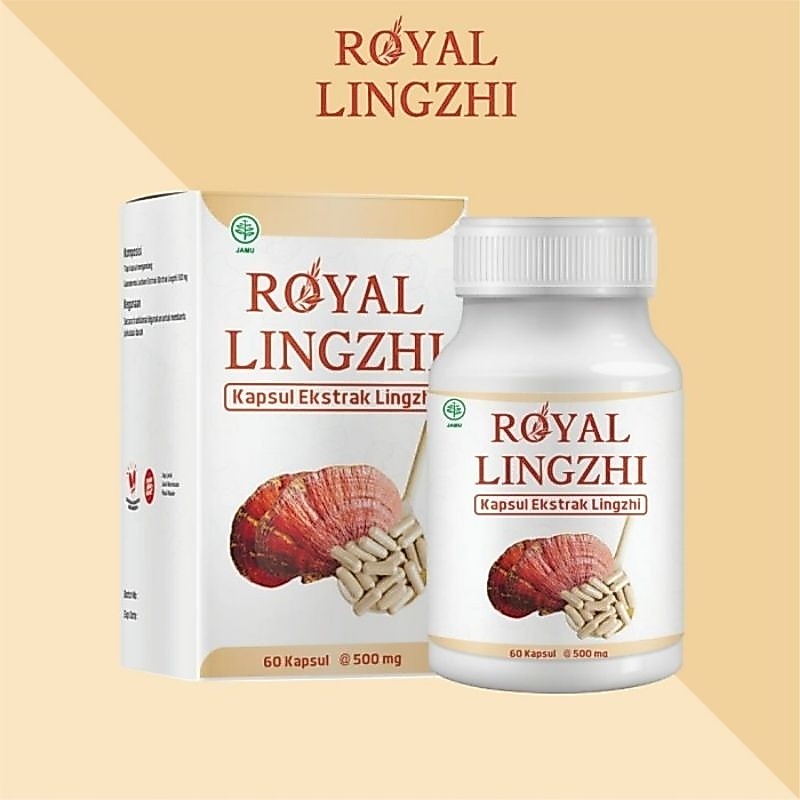 Suplemen Obat Herbal Ampuh Royal Lingzhi Kapsul Atasi Kanker Payudara Serviks Prostat Paru-paru Penghambat Tumor