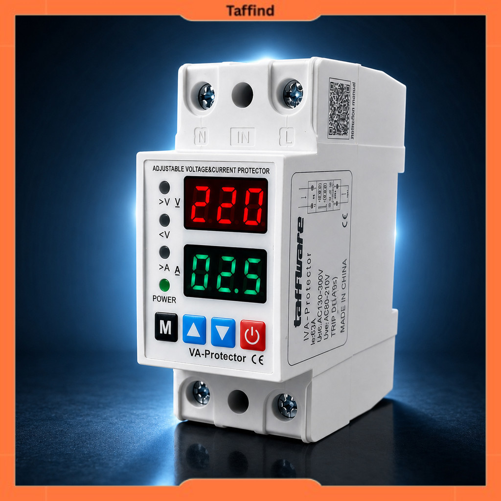 Jual MCB Digital Din Rail Over Voltage Protector 63A 2P 230V - Taffware ...