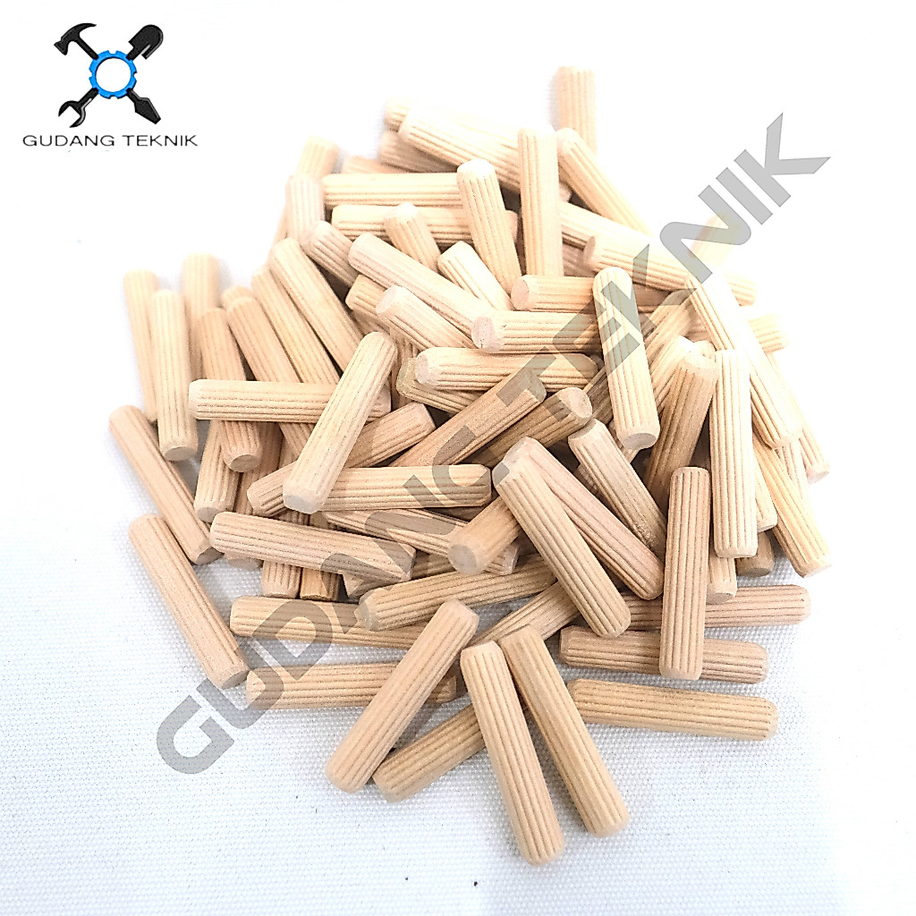 Jual Dowel Penyambung Kayu Pin Stik Joiner 100pcs ALDO 6mm 8mm 10mm ...