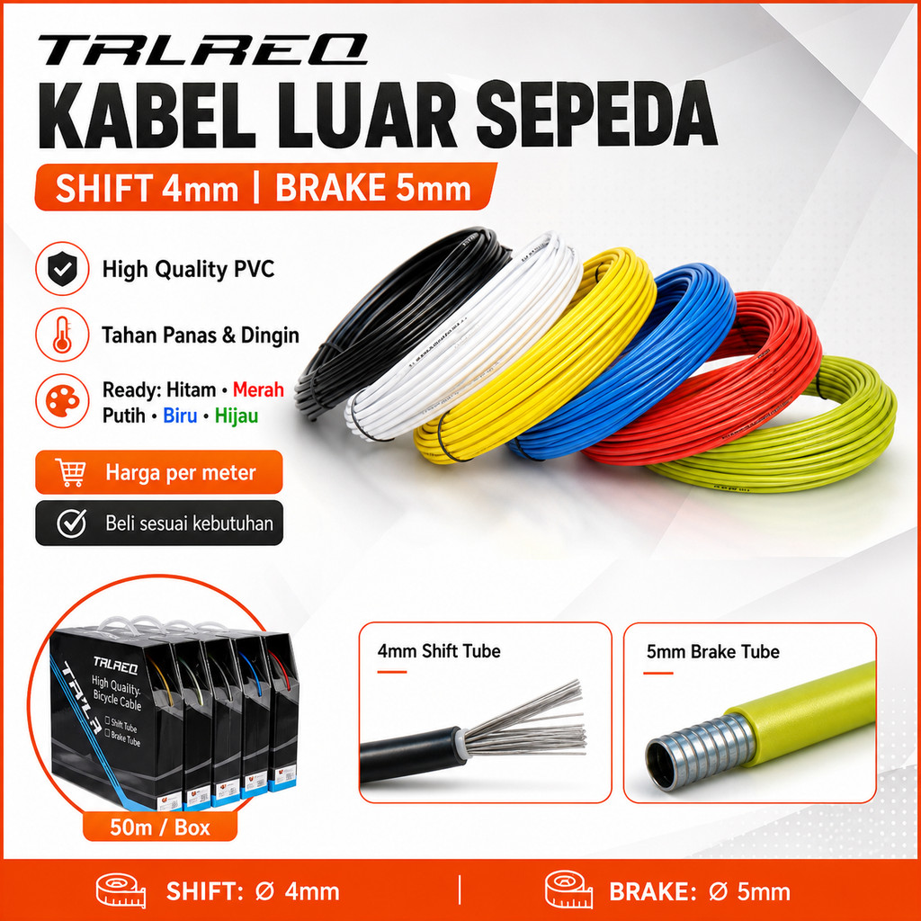Jual Kabel Luar sepeda housing shifter brake outer cable operan rem ...