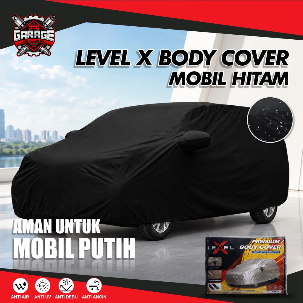 LEVEL X Sarung Mobil Sarung Penutup Mobil TOYOTA HONDA SUZUKI BYD  Sedan Polyesther Silver Anti Air debu Waterproof GARAGE SUPPLIES