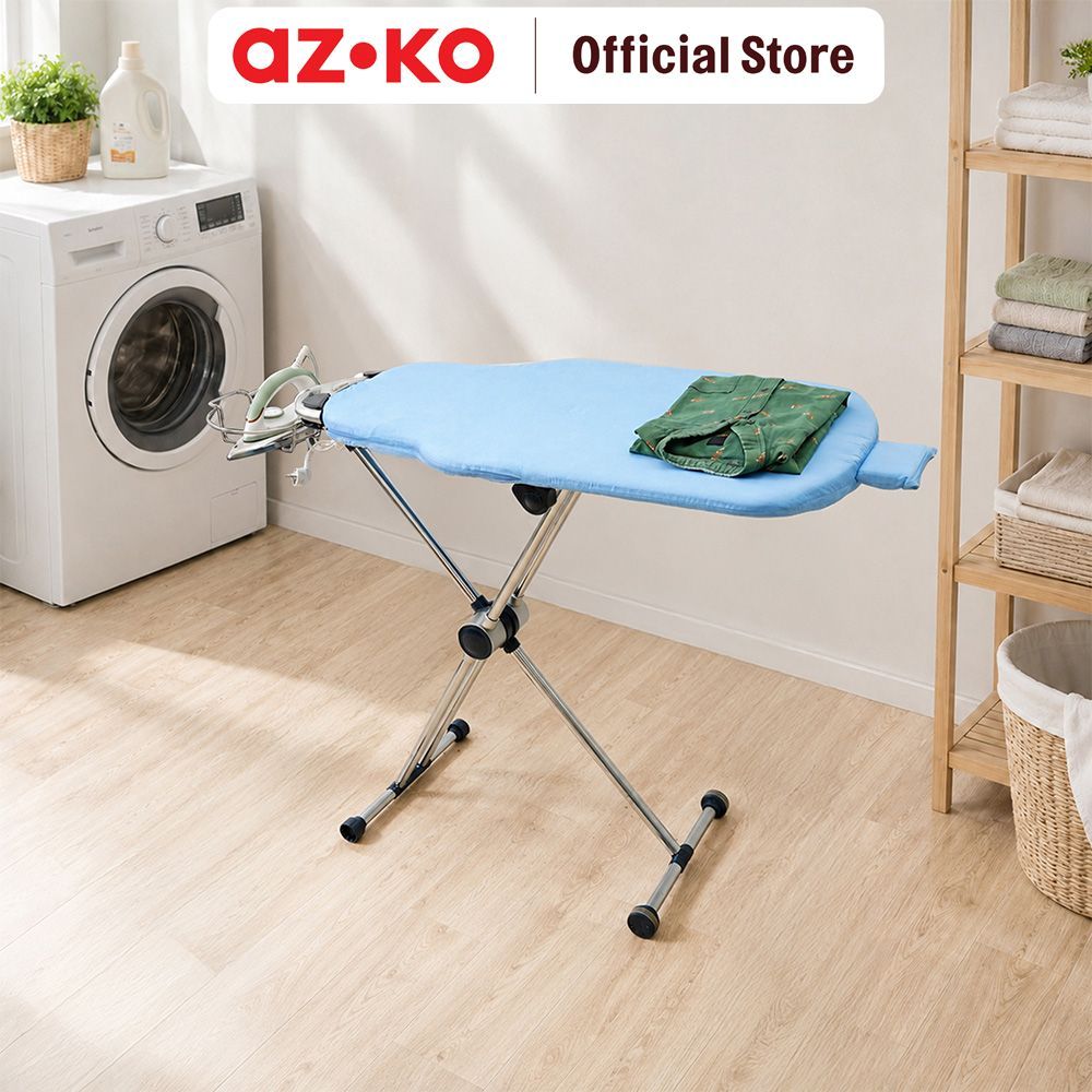 Jual AZKO Stora 113X47X98 cm Meja Setrika Lipat Flip Side 360 - Biru ...