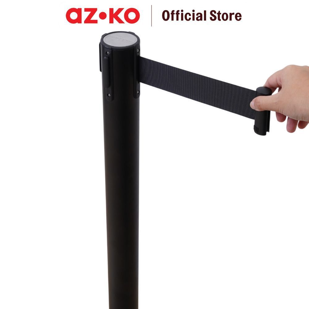 Jual AZKO Krisbow Tiang Antrian Stackable Dengan Tali - Hitam Stanchion ...