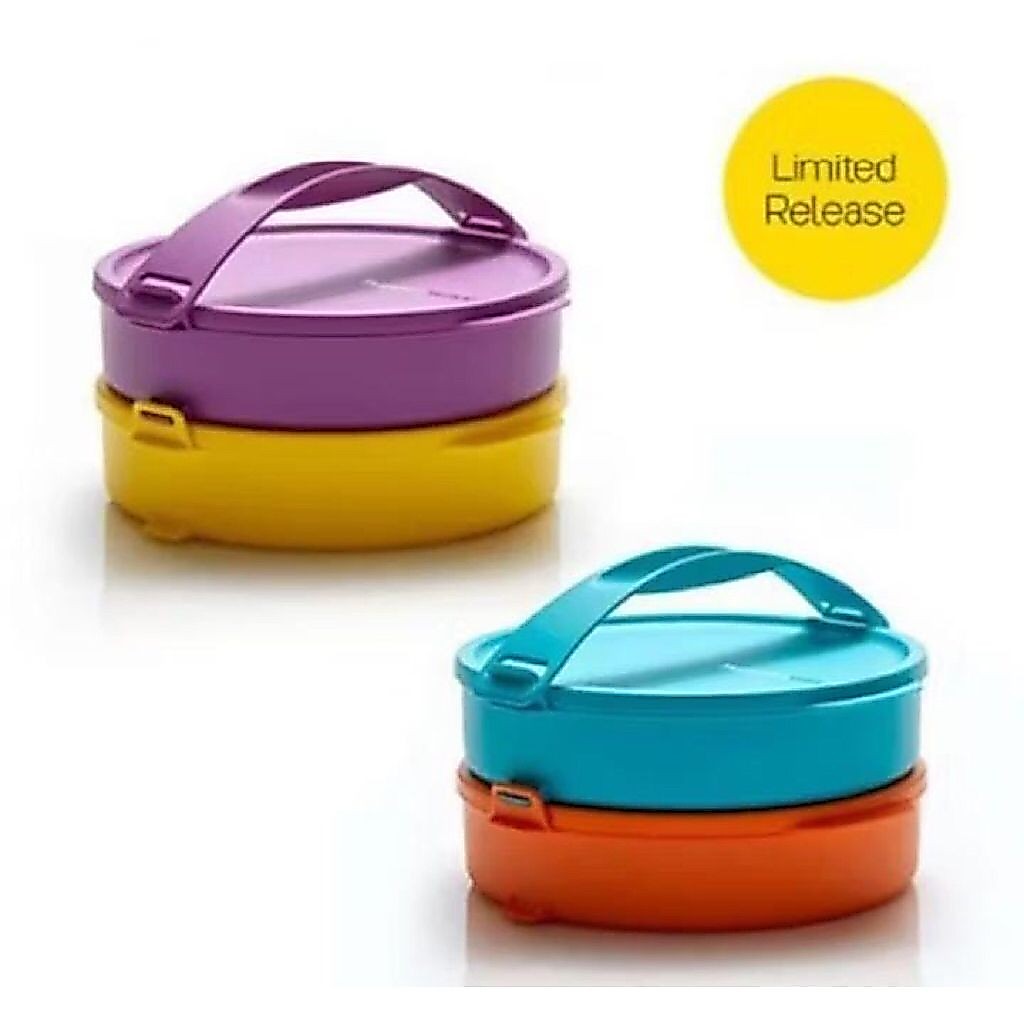 Jual Tupperware Click to go round 2 susun rantang | Shopee Indonesia