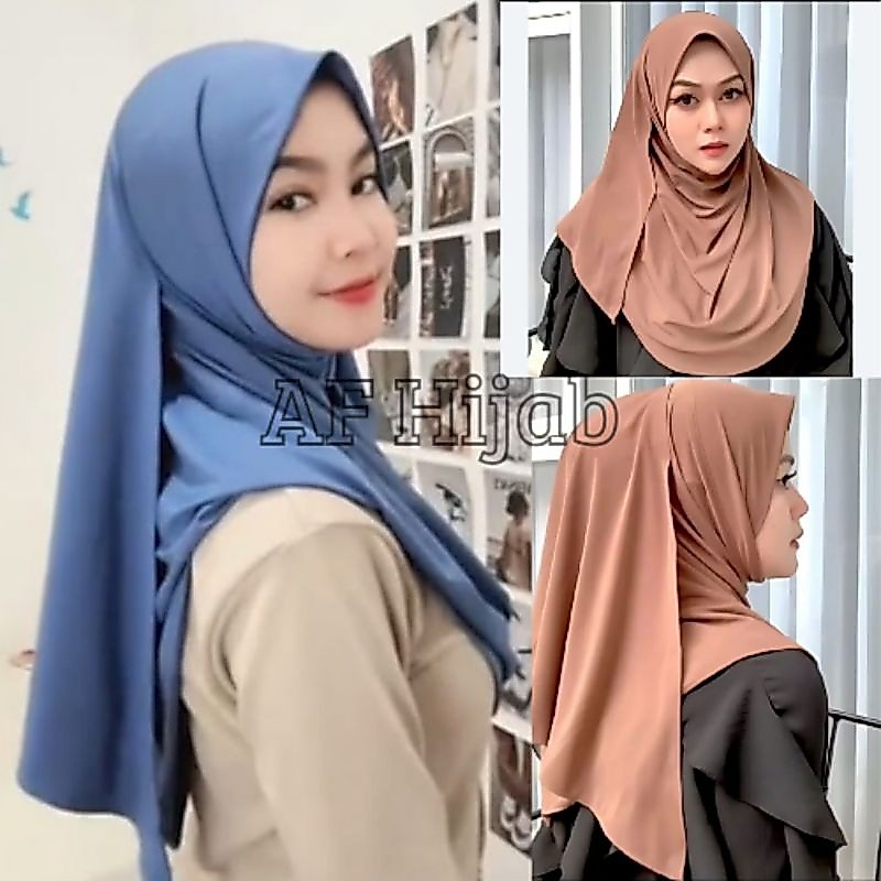 Hijab Pasmina Instan Oval Bahan Jersey Super Premium Pashmina Instan Oval ALFATH