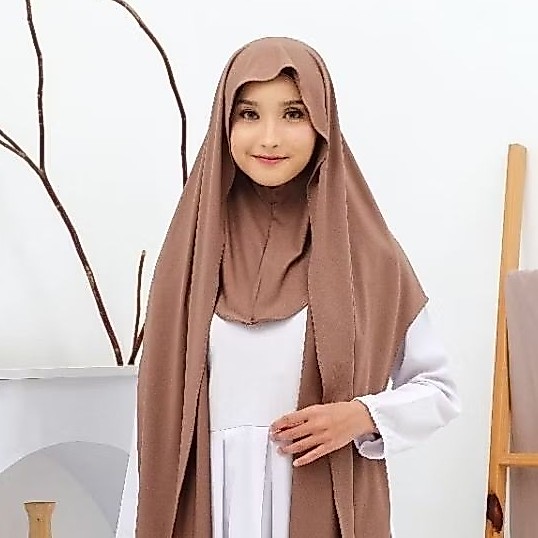 Jilbab Hijab Pashmina Hijab Jersey Inner Tutup Leher Kerudung Pasmina Nutup Dagu Jilbab instan Panjang Muslim Wanita