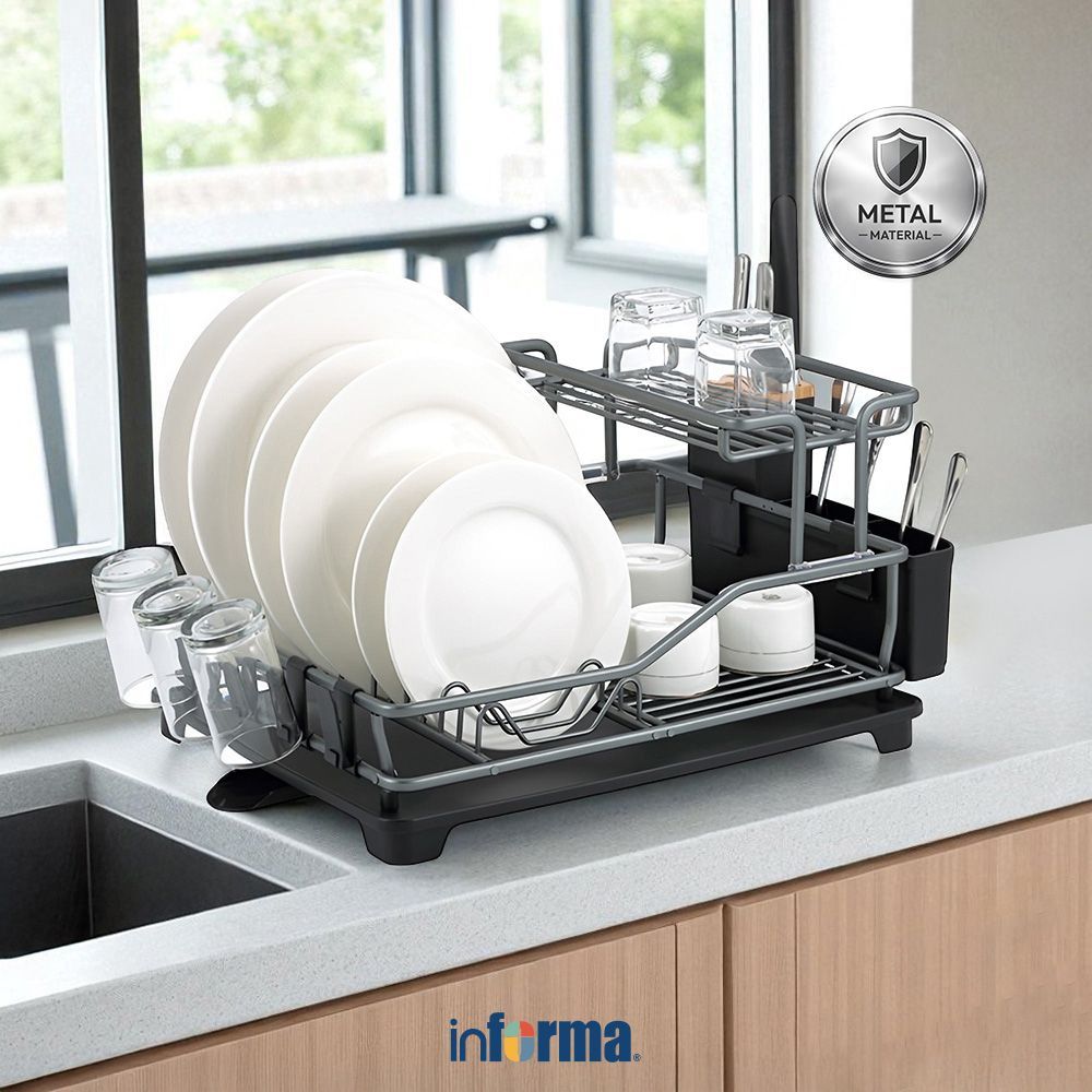 Jual Informa Appetite Verner Rak Piring Dengan Tempat Pisau - Hitam ...
