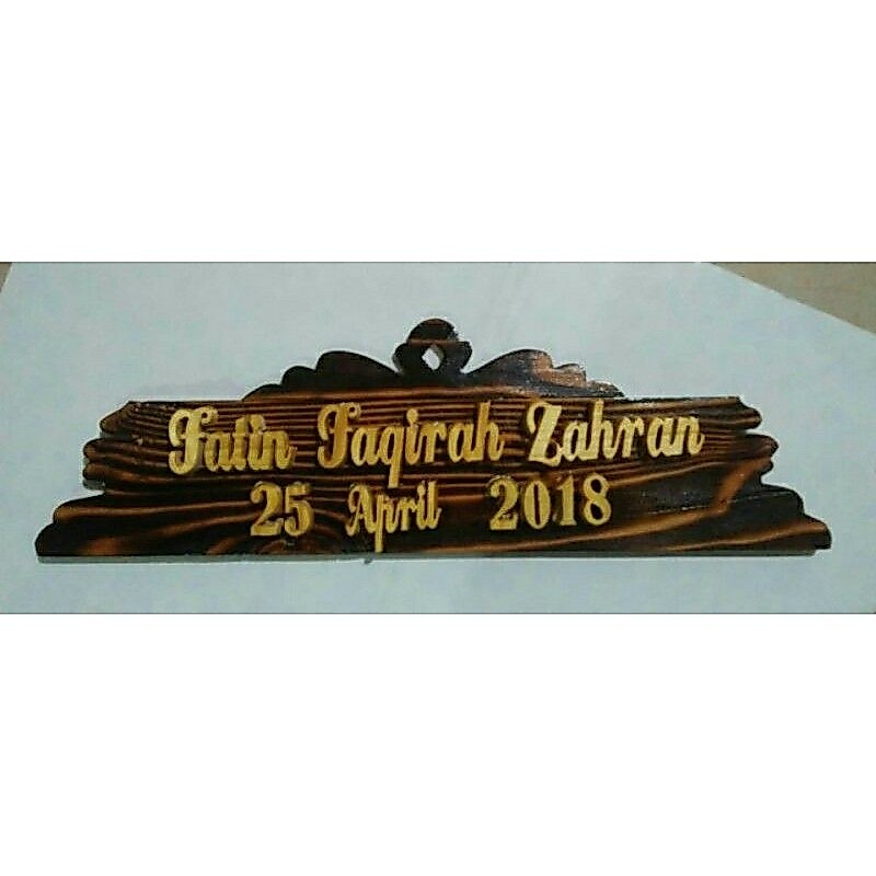 dekorasi papan nama kayu/huruf kayu/nama dari kayu/kerajinan kayu/nama dari kayu