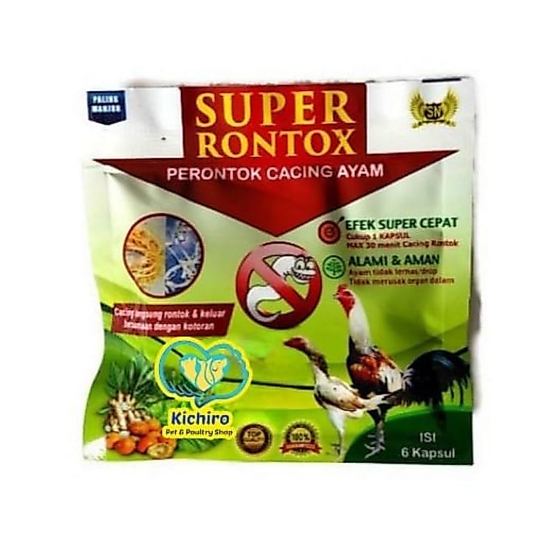 Jual Super Rontox SN isi 6 kapsul Rontok Sasana Ngapak Perontok Cacing ...