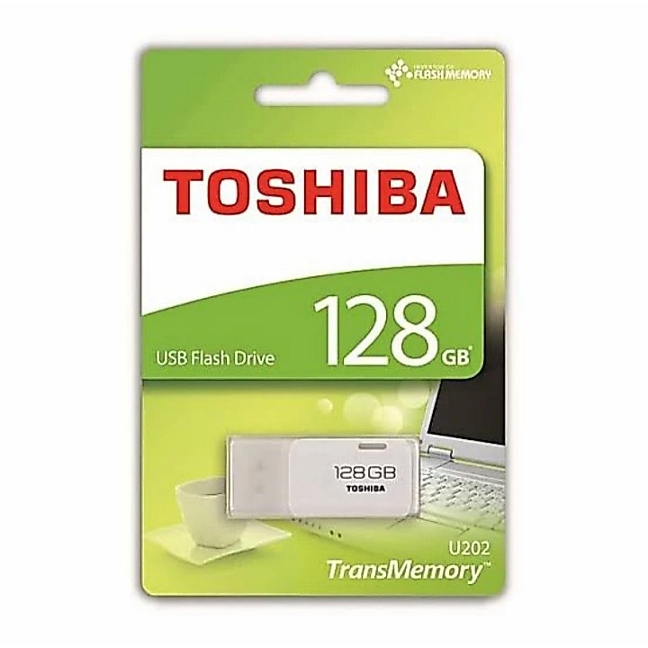 Flashdisk Toshiba 16 32 64 128GB USB Flashdisk  Flash Disk Toshiba TransMemory- White