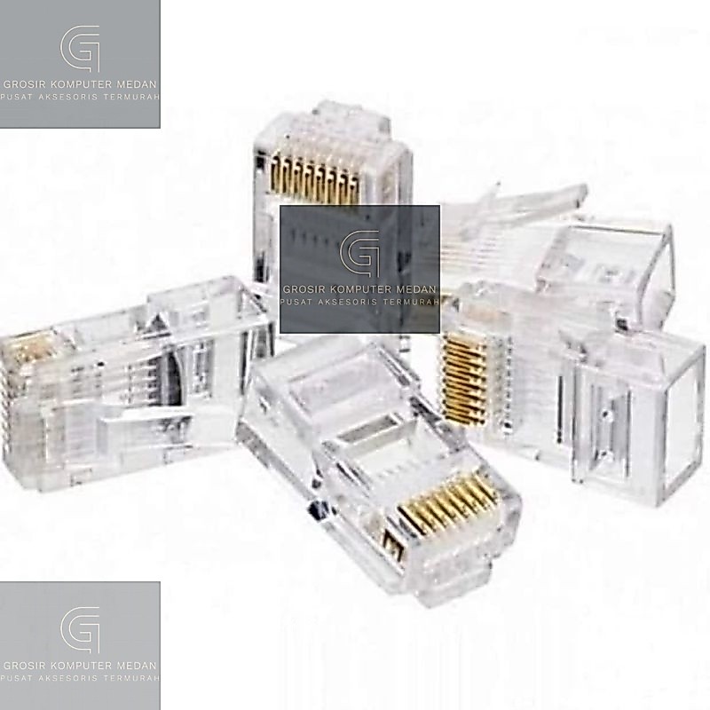 Jual MODULAR PLUG RJ45 CAT5 AMP TYCO / KEPALA KONEKTOR RJ JUAL ECER ...
