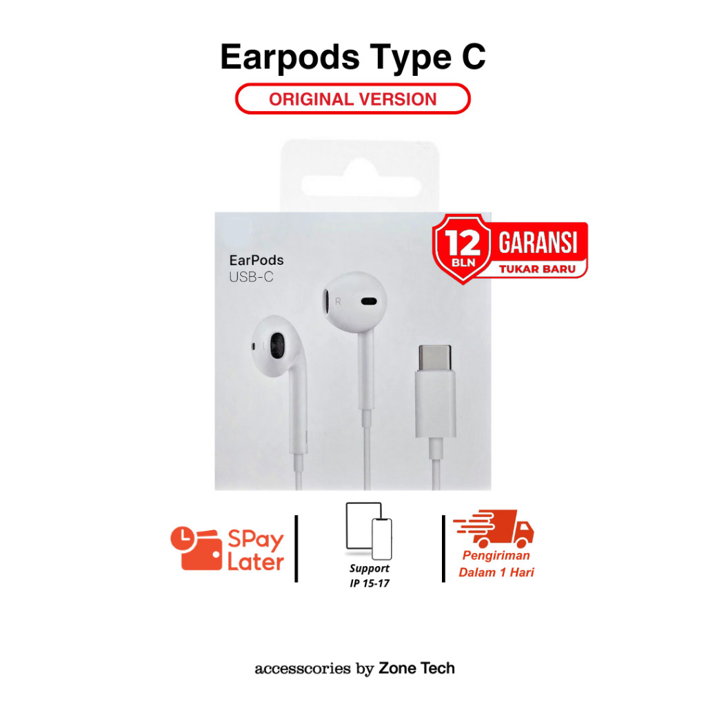 Jual Headset Earphone EarPods Type C (GARANSI 1 TAHUN) | Shopee Indonesia