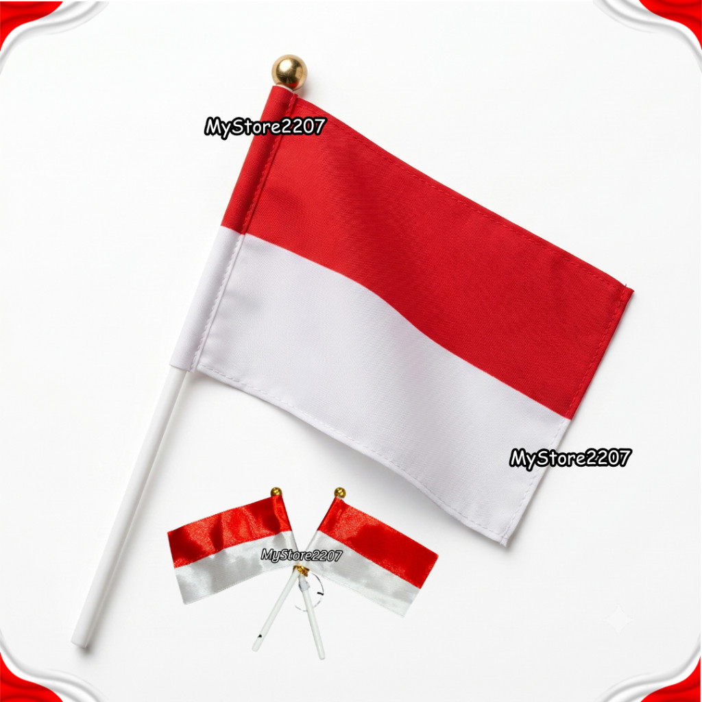 Bendera Indonesia - Bendera Merah Putih Tempel - Bendera Acara 17an Kemerdekaan - Dekorasi Agustus