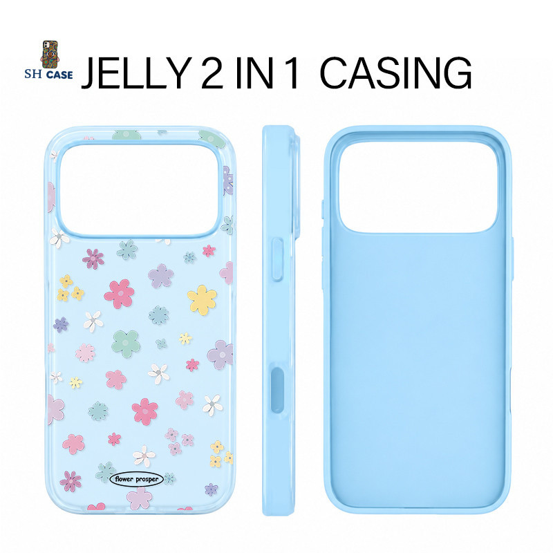 Jual Bunga Kecil Jelly Color 2 In 1 Cute Pink Blue Purple Yellow Sh ...