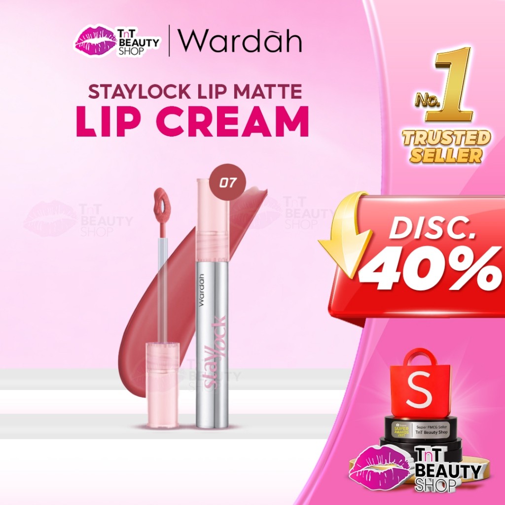 Jual {SUPER SALE} Wardah Staylock Lip Matte 20H+ Long lasting Lip Cream ...