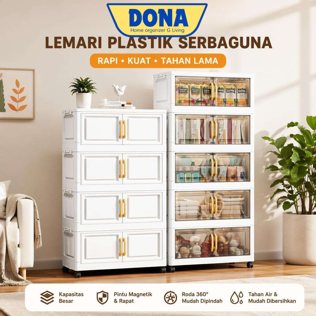 Jual DONA Rak Susun Lipat 3-5 Tingkat Serbaguna Penyimpanan Alat ...