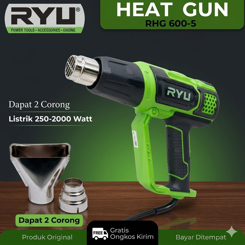 Jual HEAT GUN RYU RHG600 RHG 600 ALAT PEMANAS DRYER HEAT SOLDER THERMAL ...