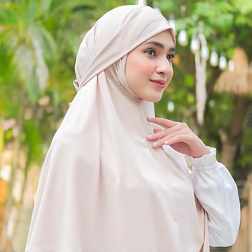 ALMAHYRA Hijab Bergo Tali Malay Instan Jilbab / French Khimar Jersey Premium