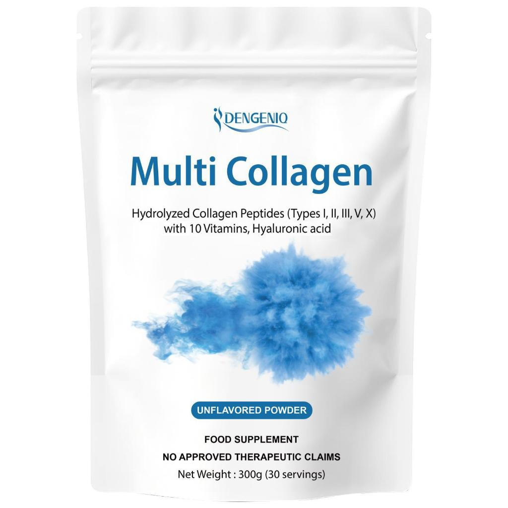 Jual DENGENIQ Multi Collagen Peptides Powder 10,000mg with Hyaluronic ...