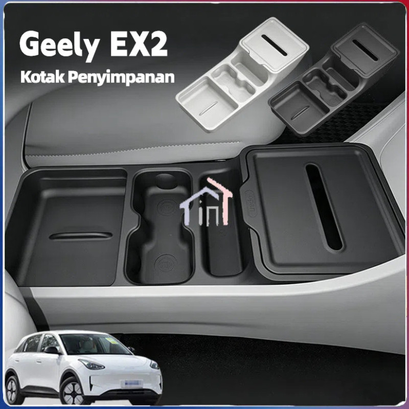 [COD]Kotak Penyimpanan Mobil Geely EX2 Kotak Penyimpanan/Kotak Tisu Di Bawah Konsol Tengah Mudah Dipasang Tahan Air Dan Tahan Noda Aksesori Interior Mobil