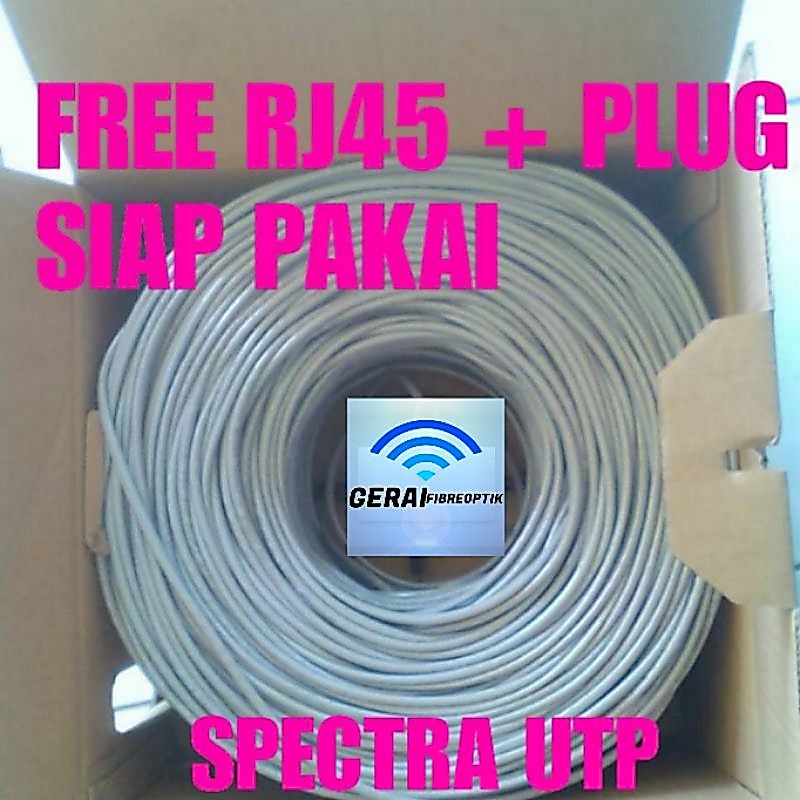Kabel lan utp eceran per meter cat5e ecer (SIAP PAKAI FREE KONECTOR )