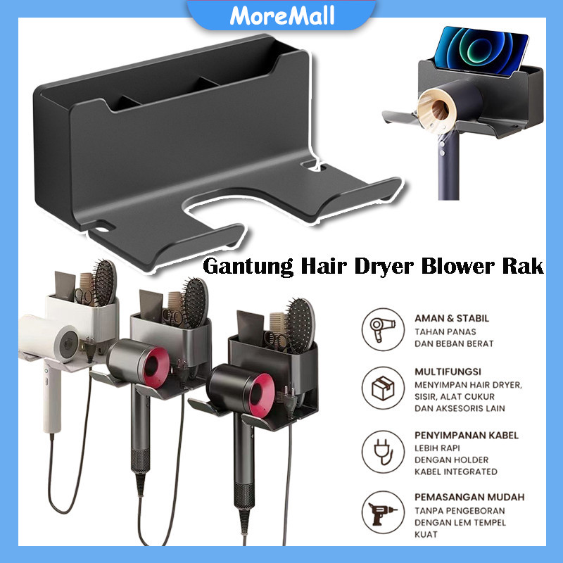 Jual MM-Rak Hair Dryer /Pengering Rambut Tempat Blower /Tempat Gantung ...