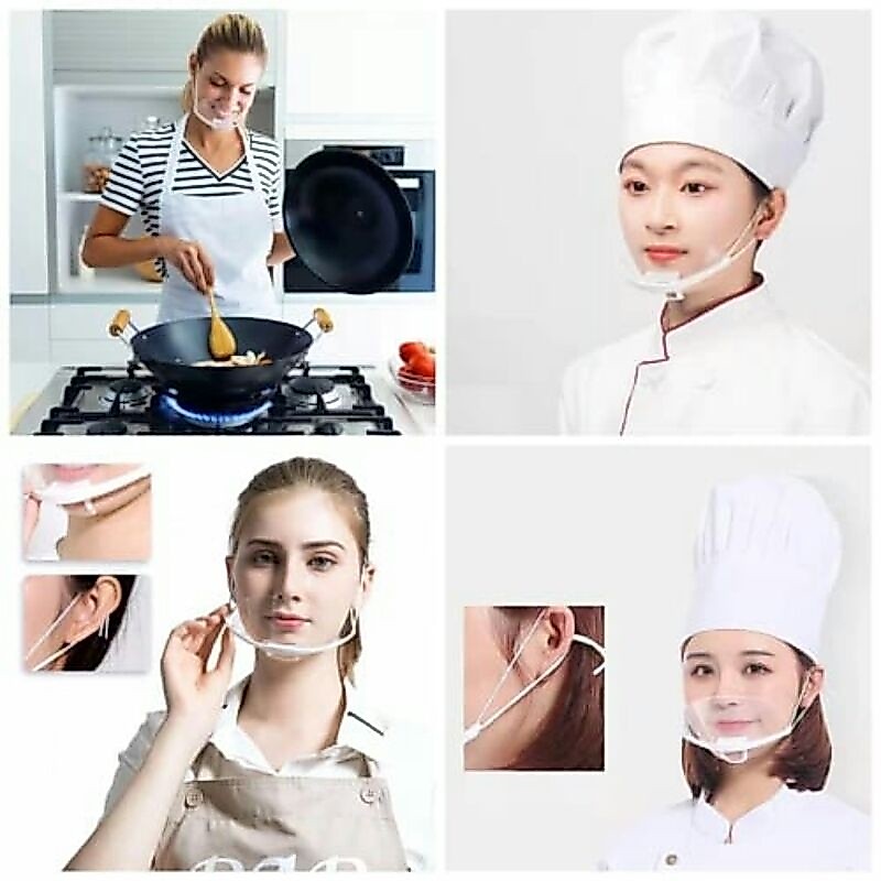 Jual Masker Restoran, Masker Mulut Chef, Masker Transparan Mulut ...