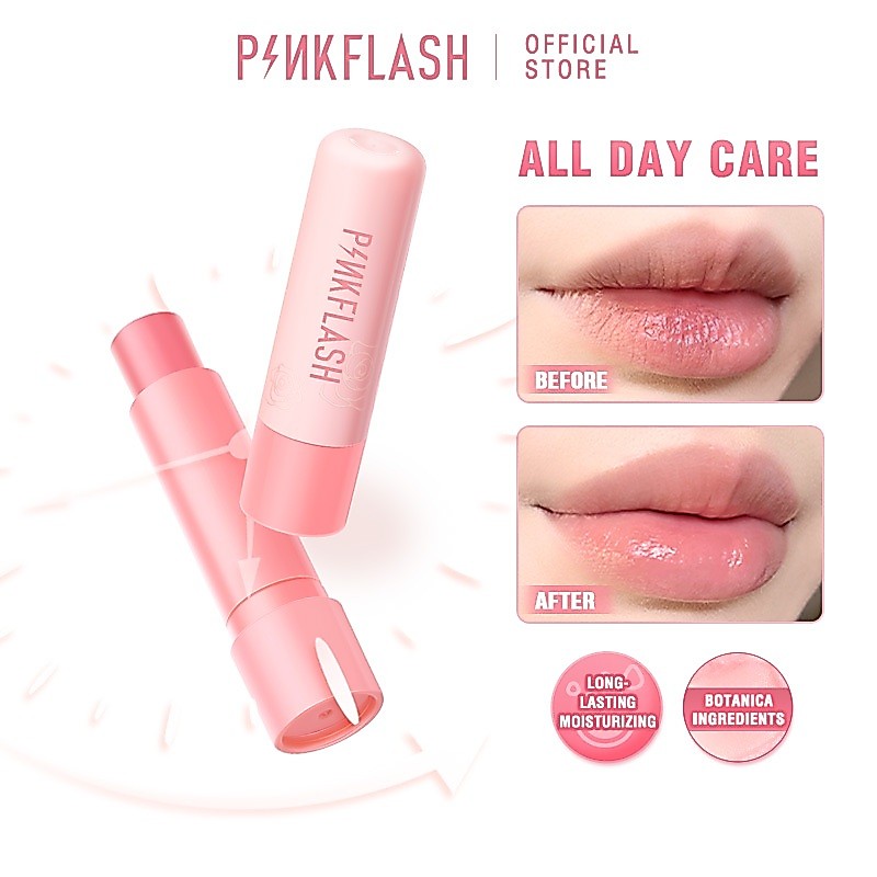 PINKFLASH #PinkGarden Lip Balm Lasting Moist Soft Lips Moisturizing Hydration Natural Plant Ingredients